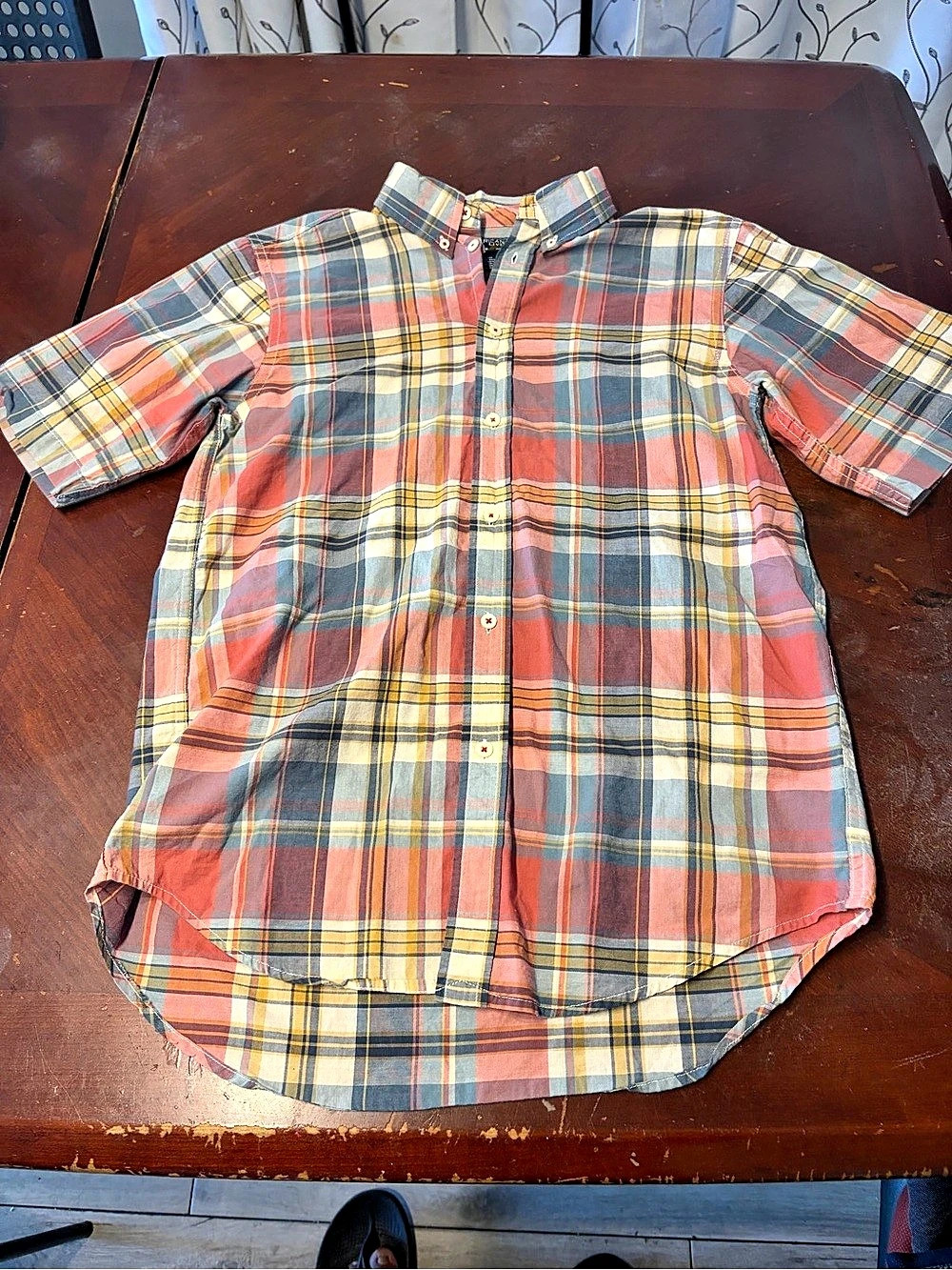 American Living Men's Plaid Cotton Shirt Size XL 18-20